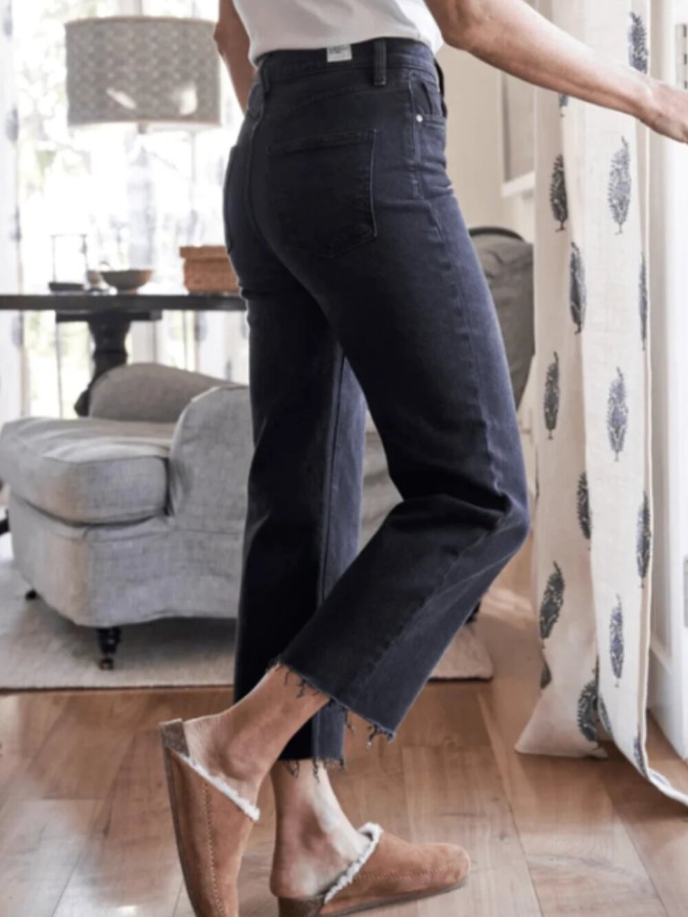 Frank & Eileen Monaghan Black Denim High Rise Straight Leg Jeans W25 - Picture 2 of 11